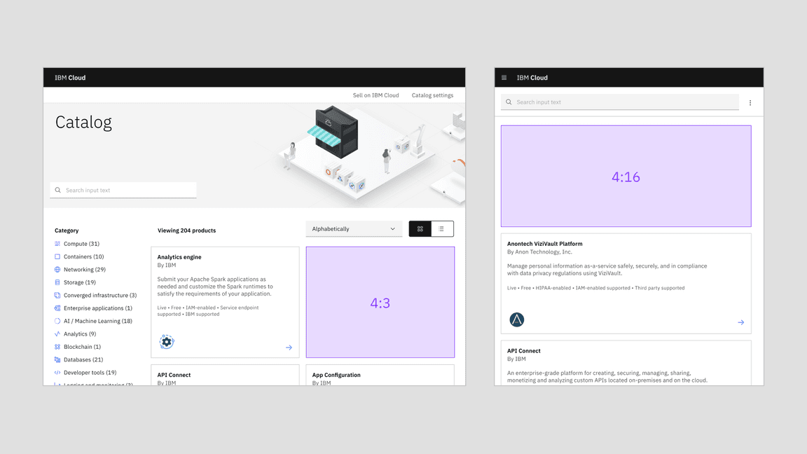 Adaptive aspect ratios example