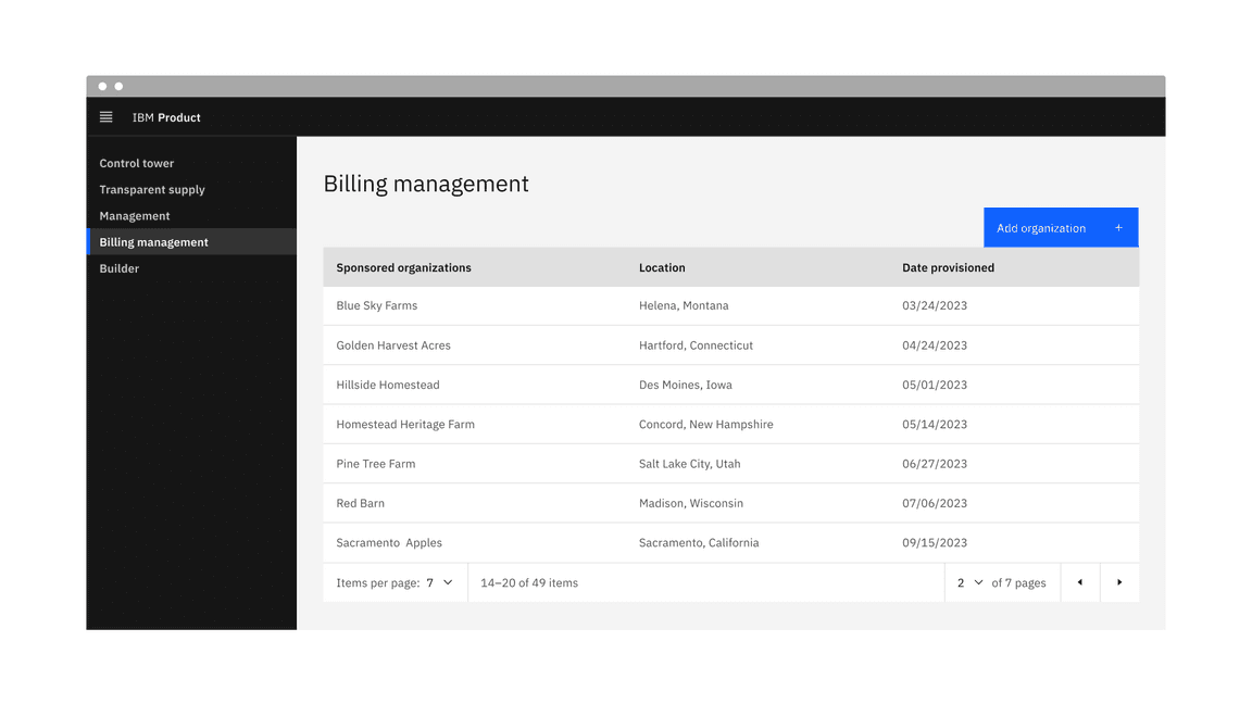 Example of the pagination component in a UI Example of the pagination component in a UI