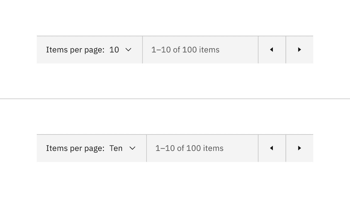 Select components content alternative of numbers versus words Select components content alternative of numbers versus words